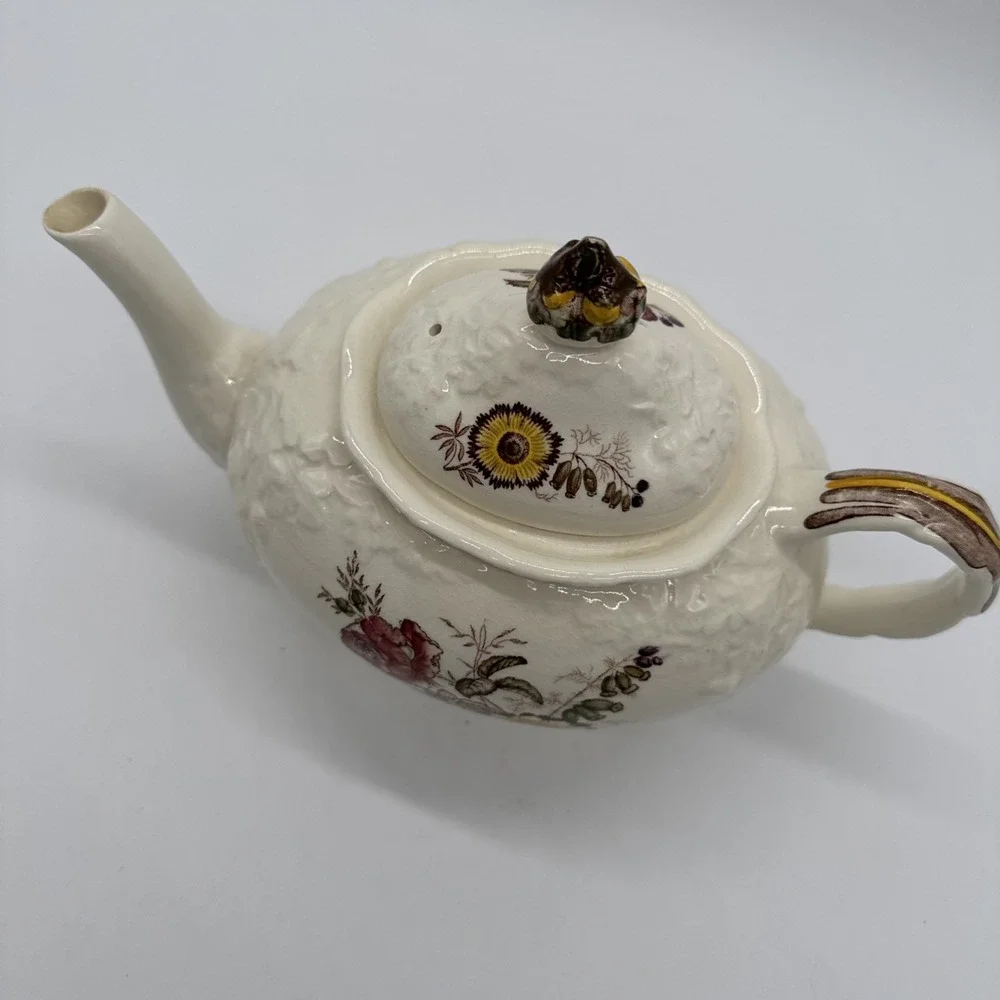 Masons Friarswood ironstone embossed coffee pot teapot
